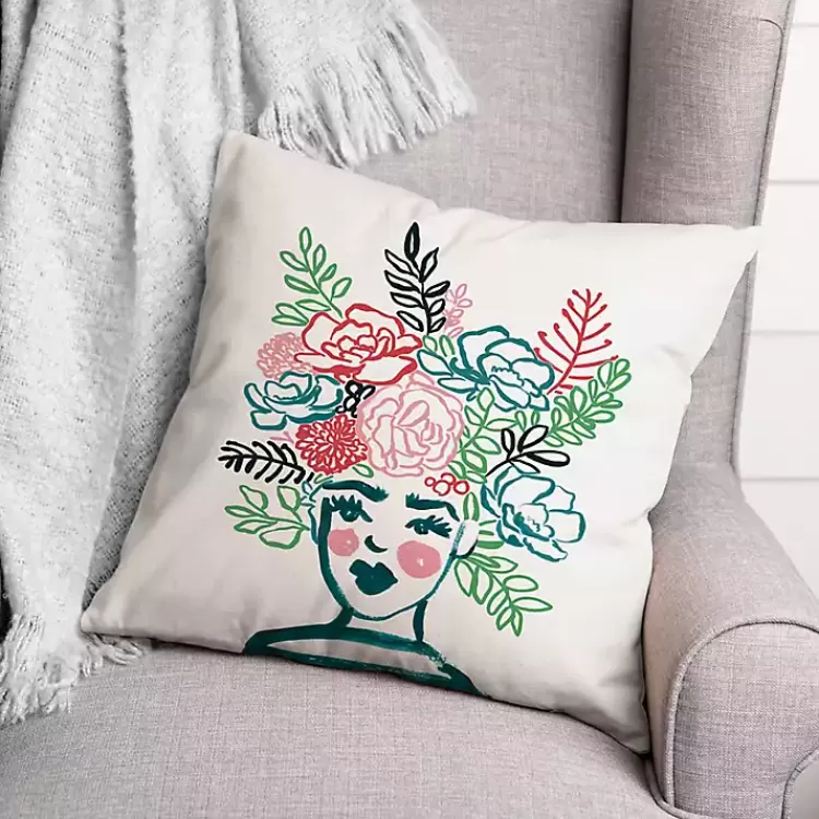 Flower Crown Outdoor Pillow>Kirklands Home Store