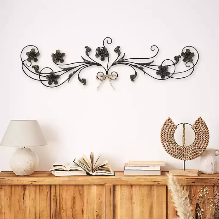 Flower Scroll Metal Wall Plaque>Kirklands Home Cheap