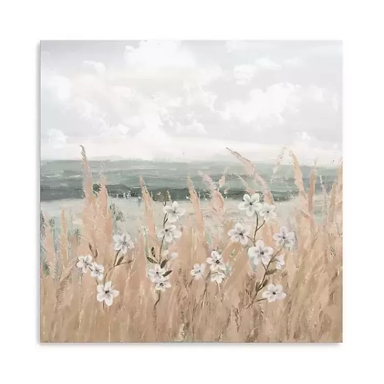 Flower Wheat Shore Canvas Art Print, 30x30 in.>Kirklands Home Shop