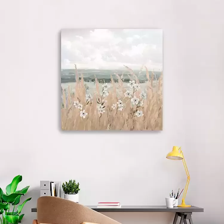 Flower Wheat Shore Canvas Art Print, 30x30 in.>Kirklands Home Shop
