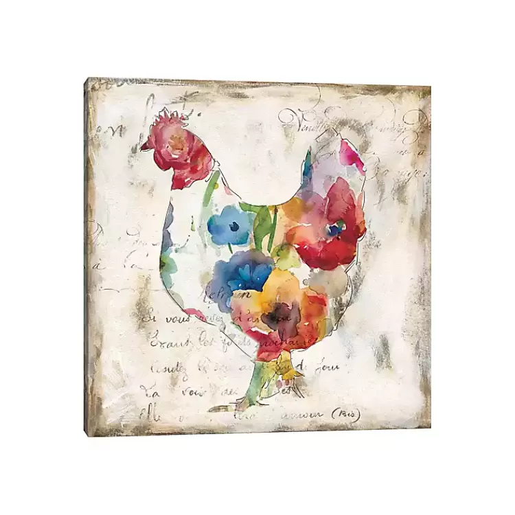 Flowered Hen Canvas Art Print>Kirklands Home New