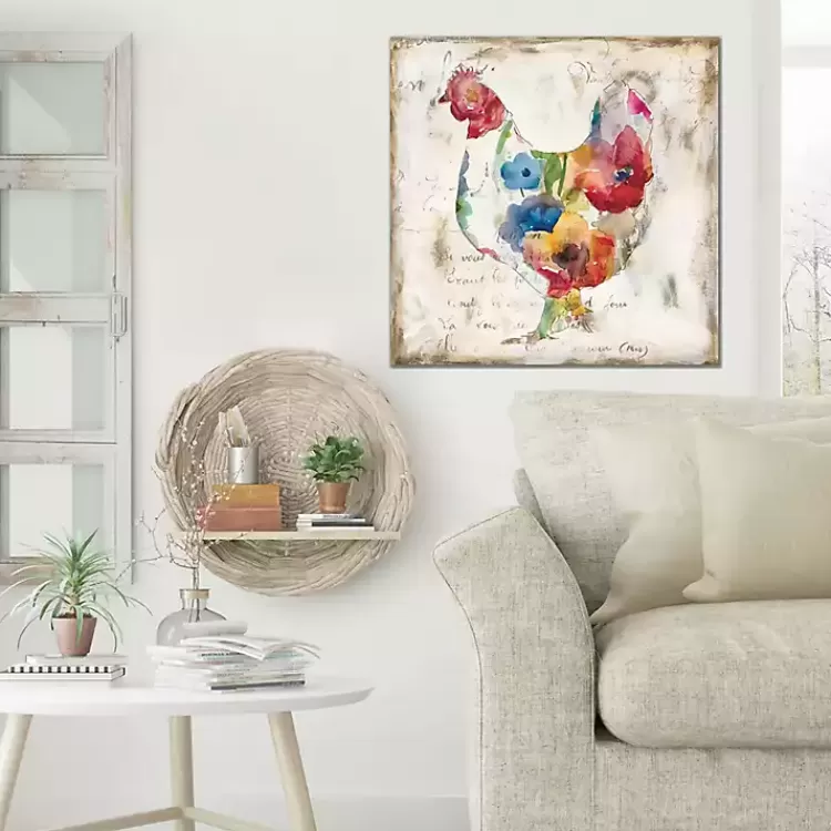 Flowered Hen Canvas Art Print>Kirklands Home New