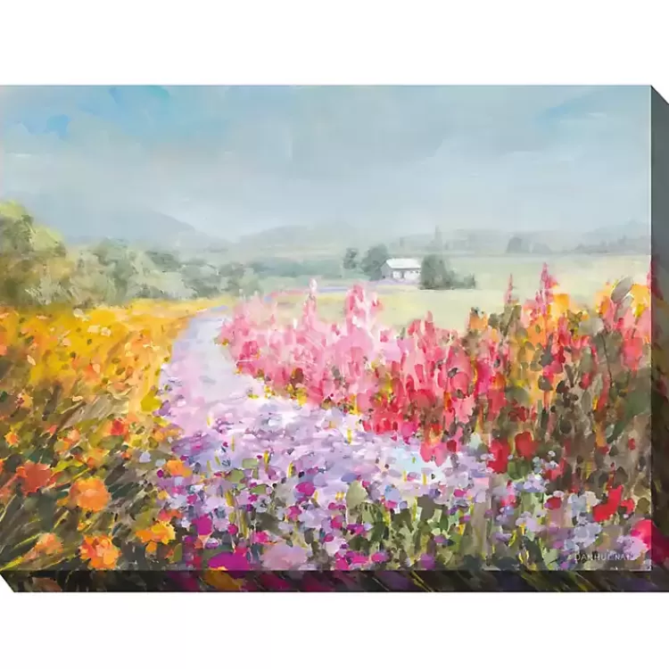 Flowering Footpath Outdoor Canvas Art Print>Kirklands Home Online