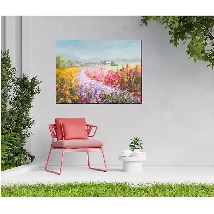 Flowering Footpath Outdoor Canvas Art Print>Kirklands Home Online