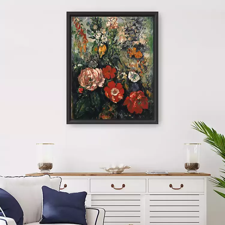 Flowers Paul Cezanne Framed Canvas Art Print>Kirklands Home Online