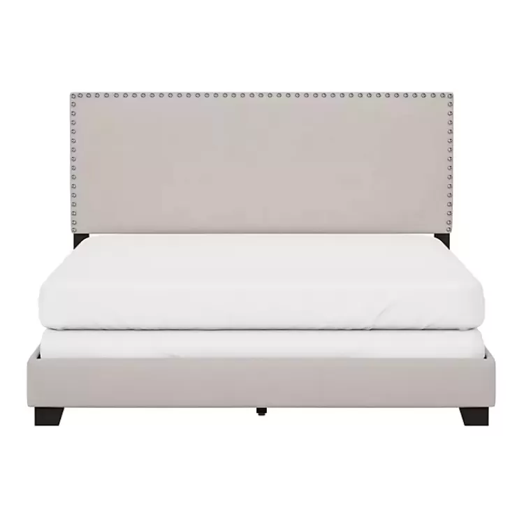 fog_upholstered_nailhead_trim_queen_bed_2.webp Fog Upholstered Nailhead Trim Queen Bed>Kirklands Home Store