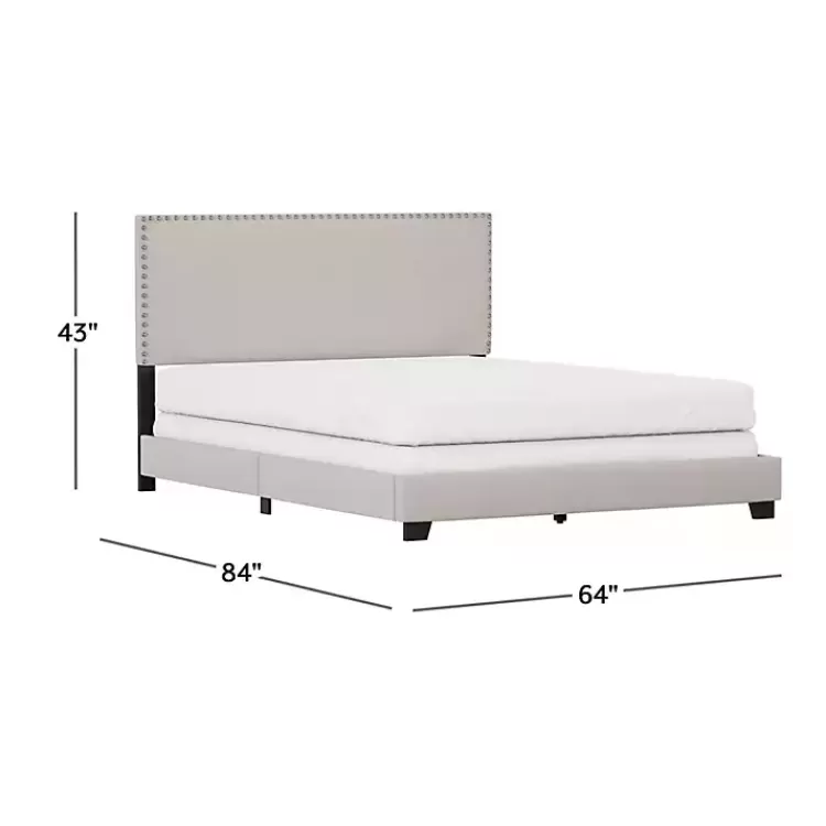 fog_upholstered_nailhead_trim_queen_bed_3.webp Fog Upholstered Nailhead Trim Queen Bed>Kirklands Home Store