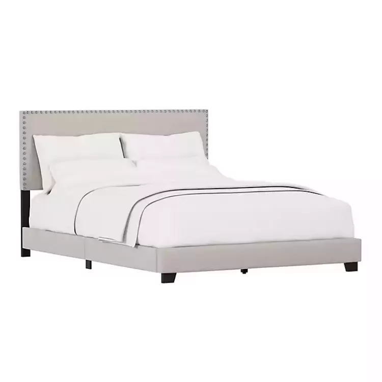 fog_upholstered_nailhead_trim_queen_bed_4.webp Fog Upholstered Nailhead Trim Queen Bed>Kirklands Home Store