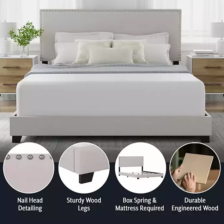 fog_upholstered_nailhead_trim_queen_bed_5.webp Fog Upholstered Nailhead Trim Queen Bed>Kirklands Home Store