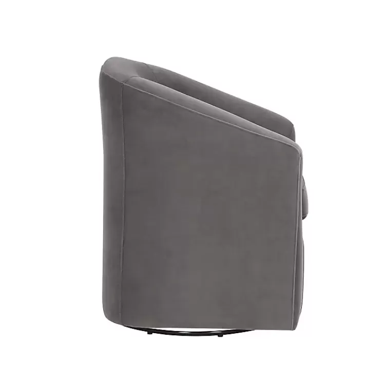 fog_velvet_swivel_barrel_accent_chair_2.webp Fog Velvet Swivel Barrel Accent Chair>Kirklands Home New