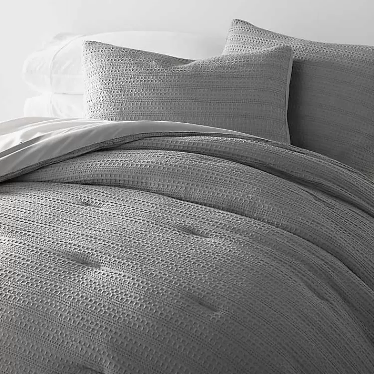 Fog Waffle Ultra-Soft 3-pc. Queen Comforter Set>Kirklands Home Flash Sale