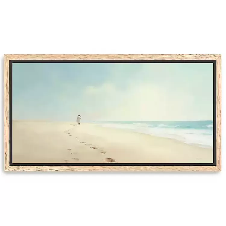Footprints On The Sand Framed Canvas Art Print>Kirklands Home Fashion