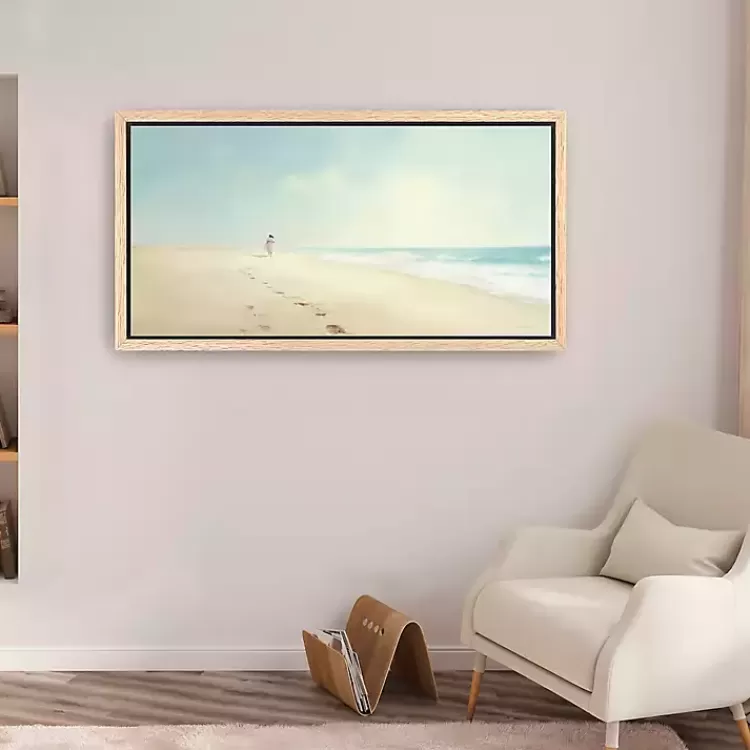 Footprints On The Sand Framed Canvas Art Print>Kirklands Home Fashion