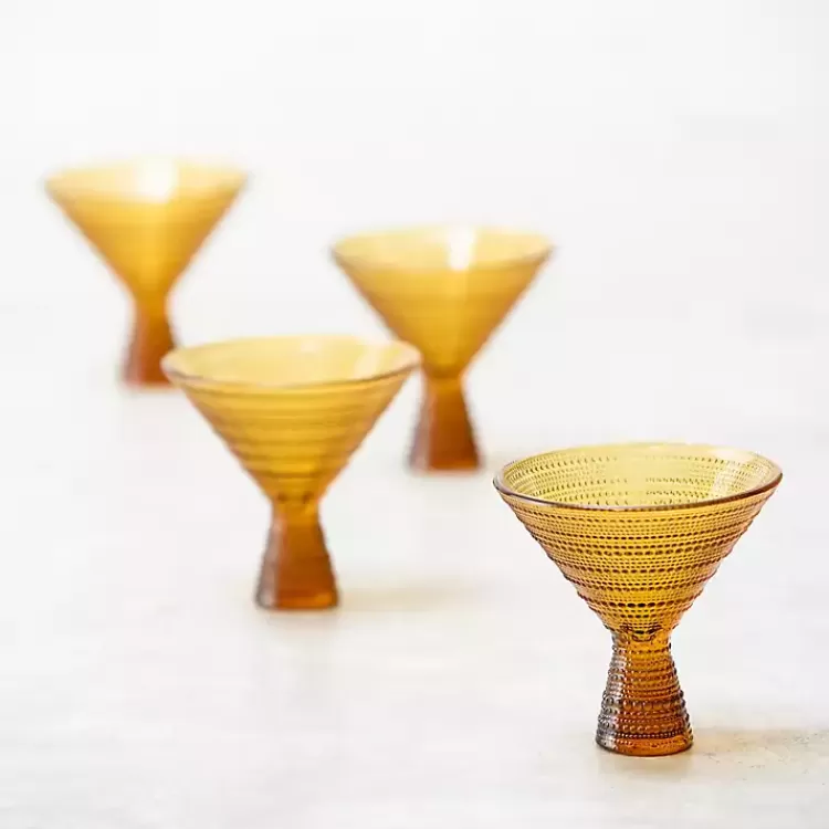 Fortessa Amber Jupiter Martini Glasses, Set of 4>Kirklands Home Discount