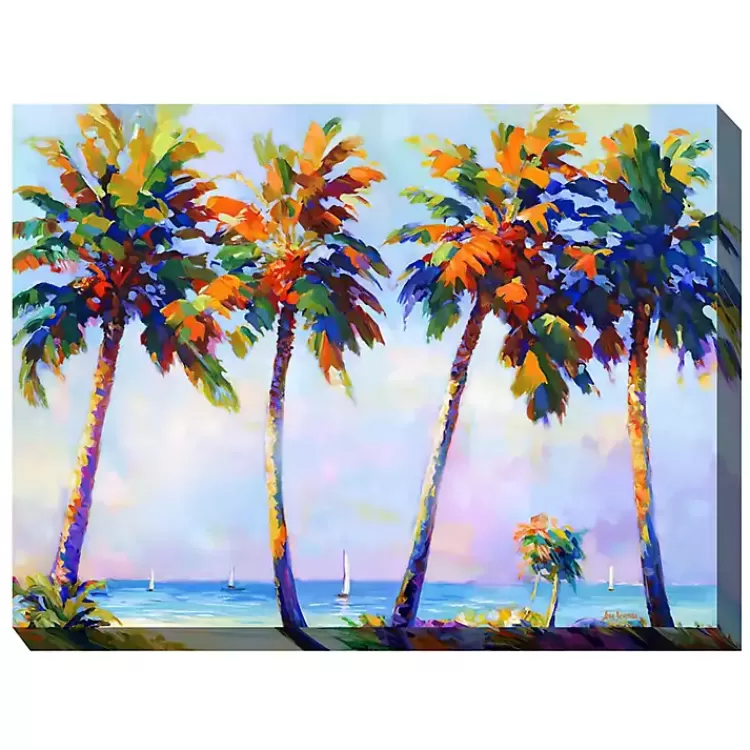 Four Flamboyant Palms Outdoor Canvas Art Print>Kirklands Home Store