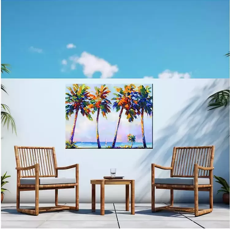 Four Flamboyant Palms Outdoor Canvas Art Print>Kirklands Home Store