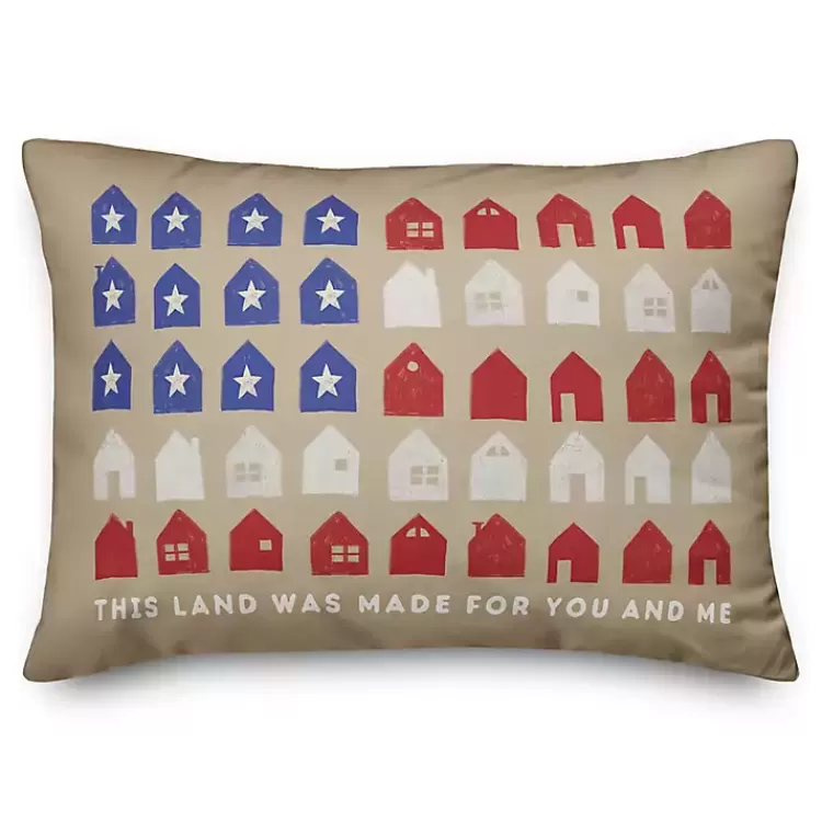 Fourth of July This Land Indoor/Outdoor Pillow>Kirklands Home Hot