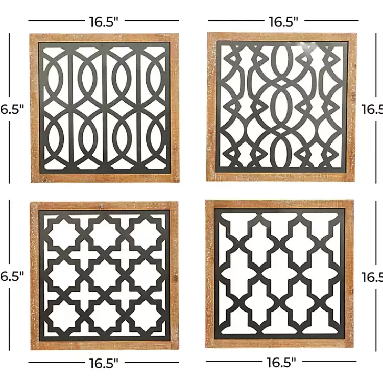 framed_matte_black_metal_wall_plaques_set_of__6.webp Framed Matte Black Metal Wall Plaques, Set of 4>Kirklands Home Store