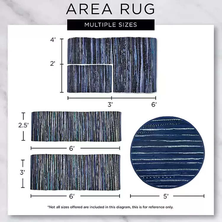 french_blue_recycled_cotton_accent_rug_x_6.webp French Recycled Cotton Accent Rug, 2x3>Kirklands Home Flash Sale