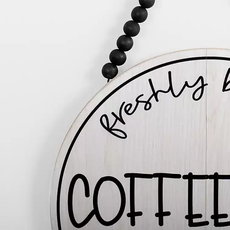 Freshly Brewed Coffee Round Beaded Wall Plaque>Kirklands Home Online