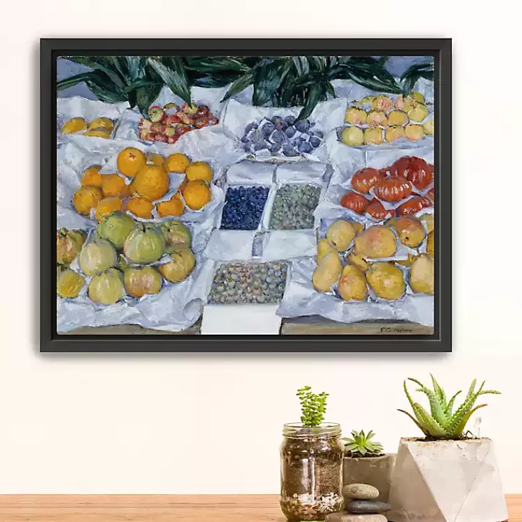 Fruit Displayed on Stand Canvas Print, 26x20 in.>Kirklands Home Flash Sale