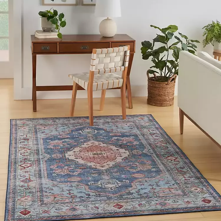 fulton_blue_medallion_area_rug_x_5.webp Fulton Medallion Area Rug, 7x9>Kirklands Home New