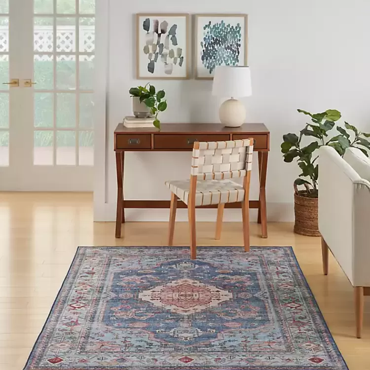 fulton_blue_medallion_area_rug_x_7-1.webp Fulton Medallion Area Rug, 5x7>Kirklands Home Discount