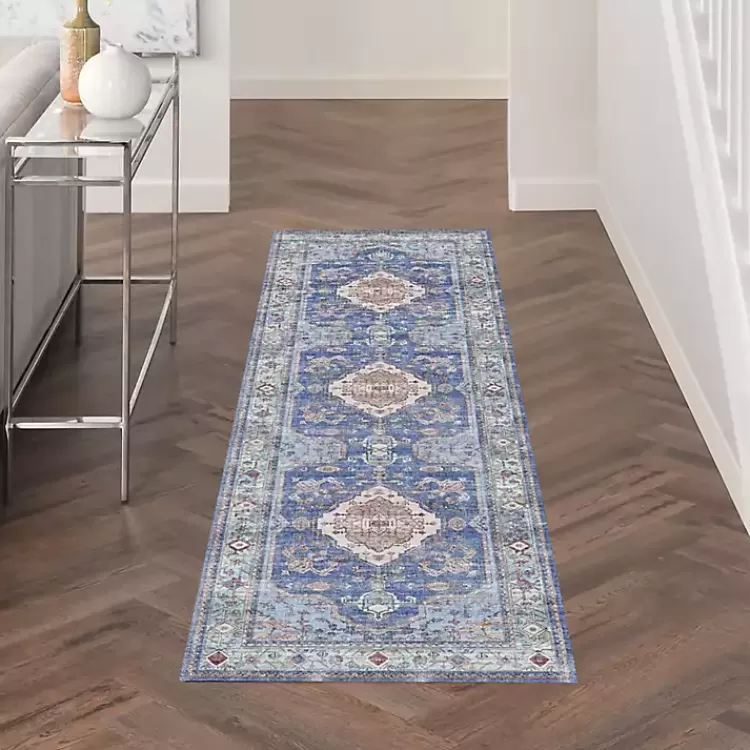 fulton_blue_medallion_runner_x_5.webp Fulton Medallion Runner, 2x7>Kirklands Home Best