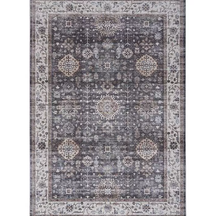 Fulton Charcoal Medallion Area Rug, 5x7>Kirklands Home Flash Sale