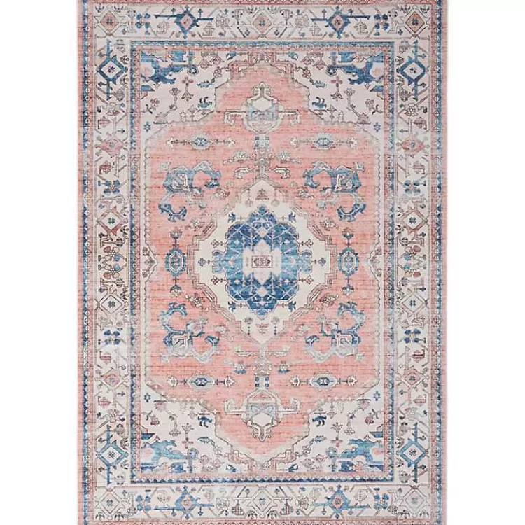 Fulton Coral Medallion Area Rug, 7x9>Kirklands Home Online