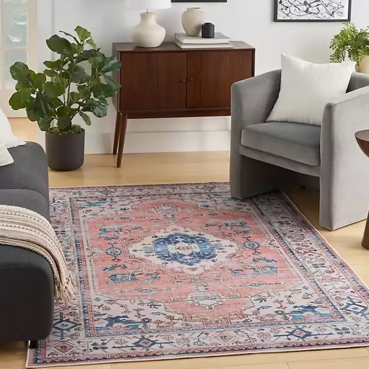 fulton_coral_medallion_area_rug_x_5.webp Fulton Coral Medallion Area Rug, 7x9>Kirklands Home Online