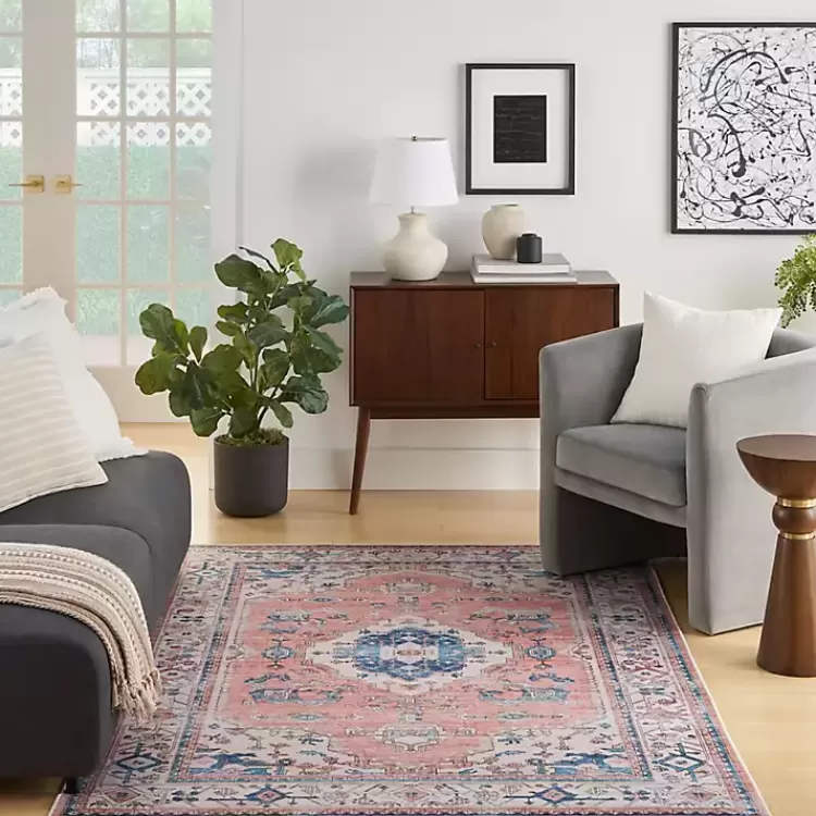fulton_coral_medallion_area_rug_x_7.webp Fulton Coral Medallion Area Rug, 7x9>Kirklands Home Online