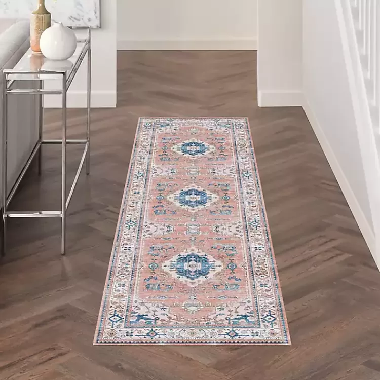 fulton_coral_medallion_runner_x_5.webp Fulton Coral Medallion Runner, 2x7>Kirklands Home Outlet