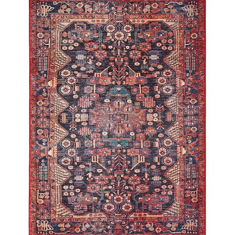 Fulton Red Botanical Area Rug, 5x7>Kirklands Home Flash Sale