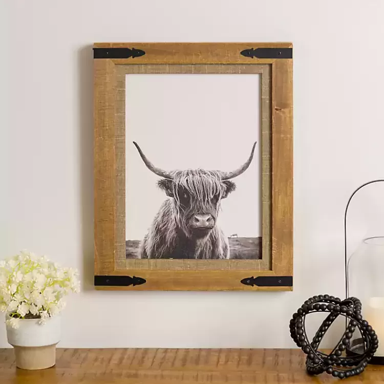Furry Highland Cow Framed Art Print>Kirklands Home New