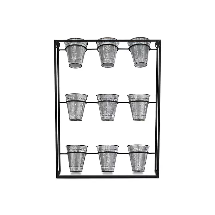 galvanized_wall_holder_planter_4.webp Galvanized Wall Holder Planter>Kirklands Home Sale