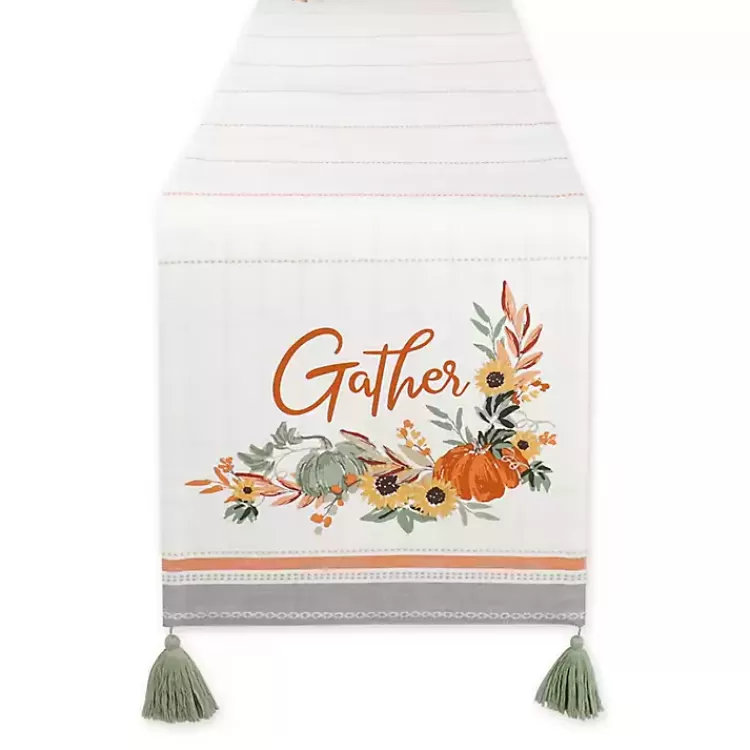 Gather with Pumpkin Harvest Table Runner>Kirklands Home Discount
