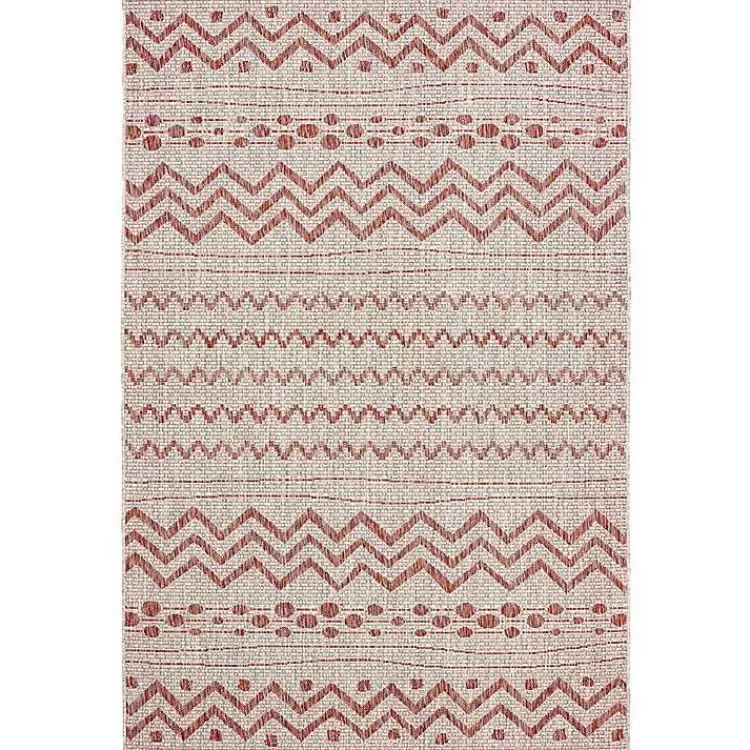 Geometric Stripe Sun Shower Outdoor Area Rug, 5x8>Kirklands Home Flash Sale