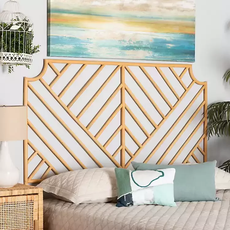 Geometric Weave Rat Queen Headboard>Kirklands Home Best Sale