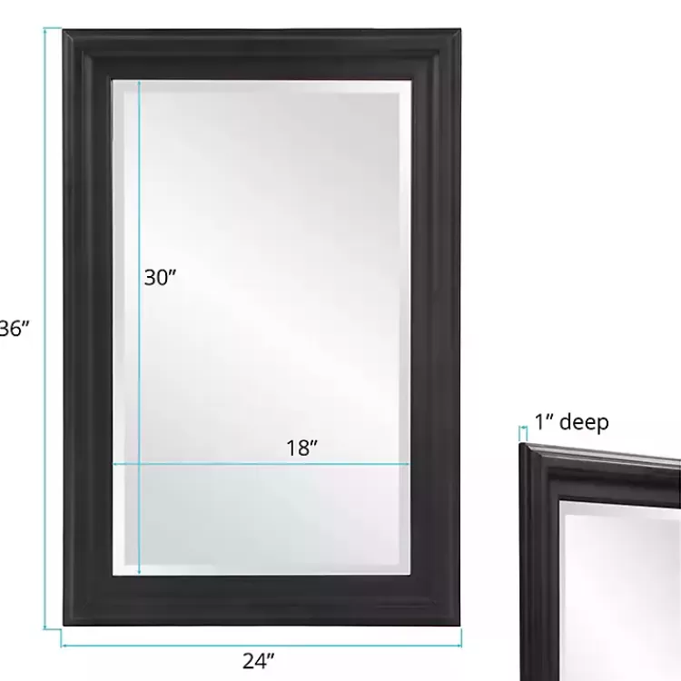 george_black_ridged_rectangular_wall_mirror_6.webp George Ridged Rectangular Wall Mirror>Kirklands Home Clearance
