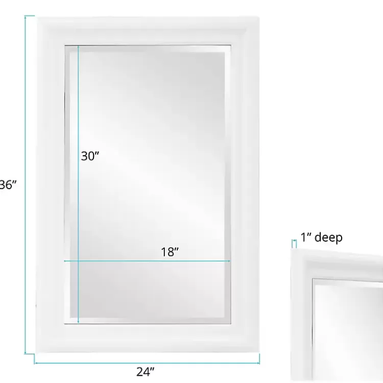 george_white_ridged_rectangular_wall_mirror_5.webp George Ridged Rectangular Wall Mirror>Kirklands Home Cheap