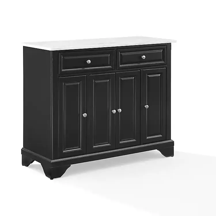 Gia Black and White Marble Kitchen Island>Kirklands Home Discount