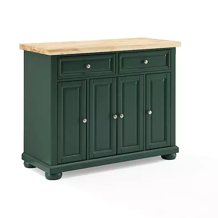 Gia Forest Green Wood Kitchen Island>Kirklands Home Online