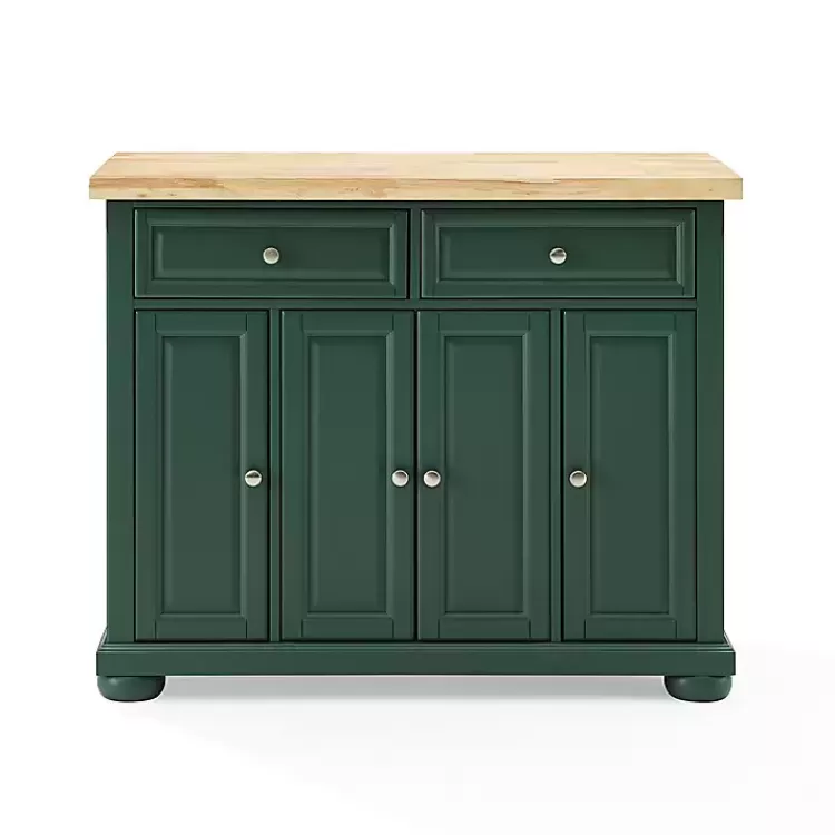Gia Forest Green Wood Kitchen Island>Kirklands Home Online
