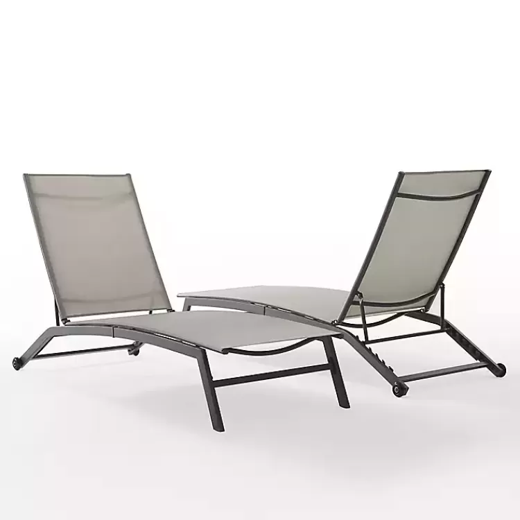Gibson Gray Mesh Outdoor Loungers, Set of 2>Kirklands Home Discount