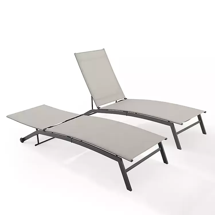 Gibson Gray Mesh Outdoor Loungers, Set of 2>Kirklands Home Discount