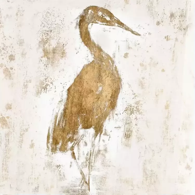 Gilded Heron I Canvas Art Print>Kirklands Home Cheap