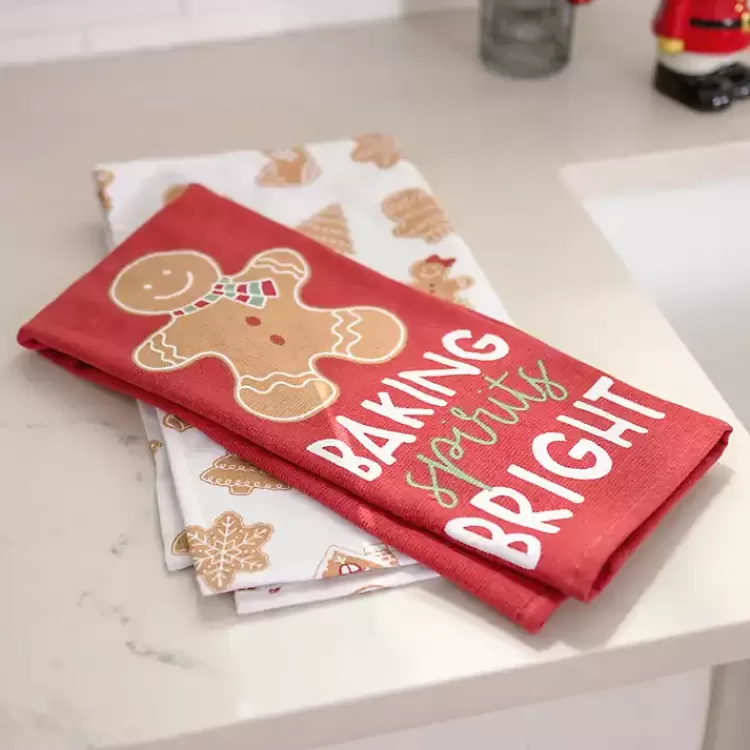 Gingerbread Kitchen Towels, Set of 2>Kirklands Home Store