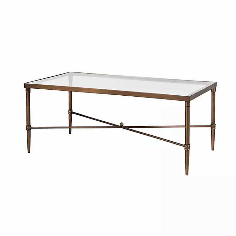 Glass and Metal Rectangle Porter Coffee Table>Kirklands Home Best