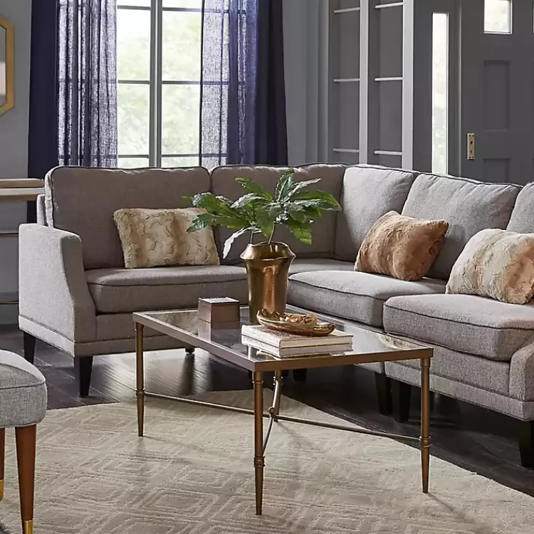 Glass and Metal Rectangle Porter Coffee Table>Kirklands Home Best